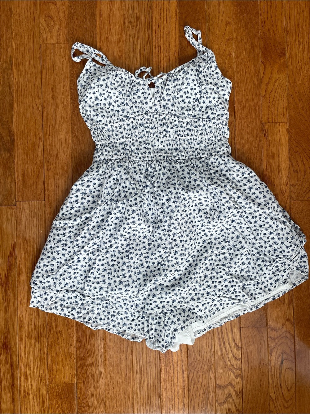 Hollister Light Gray Smocked Top romper